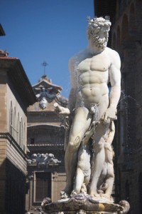 Detail of Neptune Fountain by Bartolomeo Ammannati and Giambologna